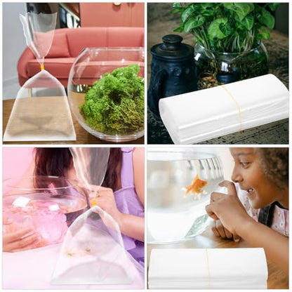 50pcs Plastic Fish Transport Bags for Ornamental Fish Shipping 24x48cm Oxygen-permeable Aquarium Packaging Bags and Storage