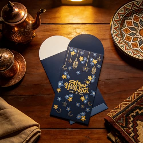 30 Pcs Eid Mubarak Money Envelopes 6.6x3.5 Inch Eid Gifts Cards Holders Assorted Styles Ramadan Pocket Envelope for Money for Islamic Muslim Holiday Party Supplies Celebrations Decor
