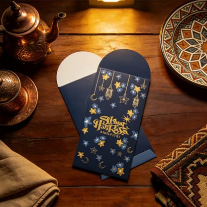 30 Pcs Eid Mubarak Money Envelopes 6.6x3.5 Inch Eid Gifts Cards Holders Assorted Styles Ramadan Pocket Envelope for Money for Islamic Muslim Holiday Party Supplies Celebrations Decor