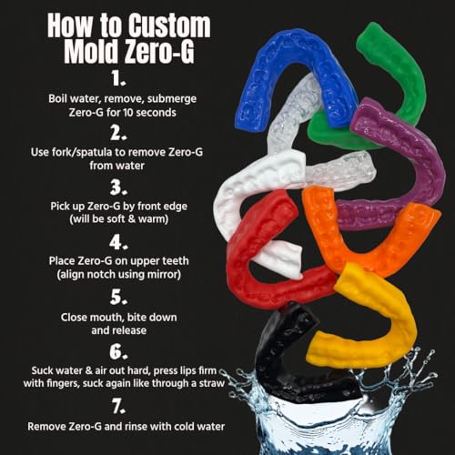 Zero-G Sports Mouthguard White 1-Pack - Adult Size - Boil & Bite - Basketball, Football, Soccer, Baseball, Hockey, Lacrosse - color: White