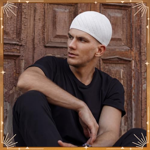 Boyiee Kufi Hat for Men - color: White, style: Solid Classic