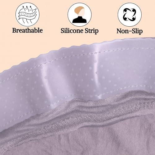 The Grip Cap Non-Slip Hijab Undercap for Women – Breathable Under Hijab Cap – Athletic & Daily Wear–Black & Lilac - color: Lilac