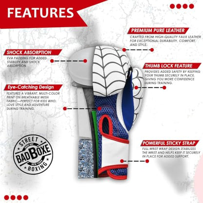 Boxing Gloves 6oz | Boxing Gloves for Kickboxing Muay Thai MMA | Bag Gloves for Punching Bag - color: White - Blue