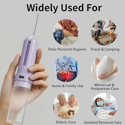 Portable Bidet for Travel,Personal Hygiene Sprayer Bottle for Women Men - color: Purple
