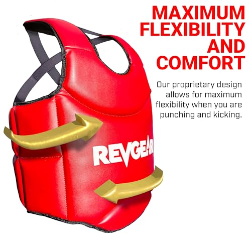 Revgear Muay Thai Reversible Chest Protector: Ideal Sparring Gear for MMA, Kickboxing, Taekwondo, Karate with Chest Armor and Boxing Body Protection - size: Medium