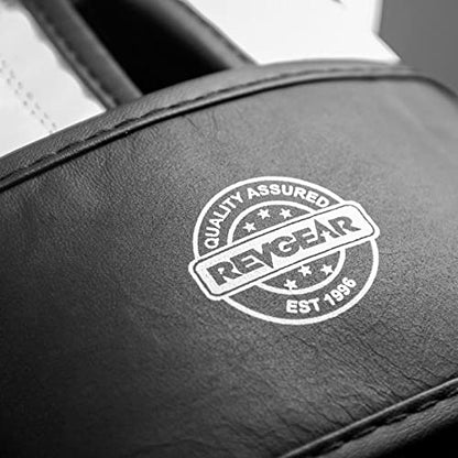 Revgear Pro Leather Boxing Gloves - Striking Boxing Training Gloves, Heavy Bag Gloves, Hook and Loop Wrist Support, Attached Thumb, Grip Bar -10500 - size: 16-Ounce