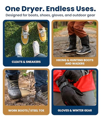 Everlasting Comfort Electric Boot Dryer for Work Boots, Silent Portable Shoe Dryer with Timer for Shoes, Boots and Cleats, Quick-Dry Glove Dryer Boot Warmer for Gloves, Helmets and Sneakers(Standard) - size: 1 Pair