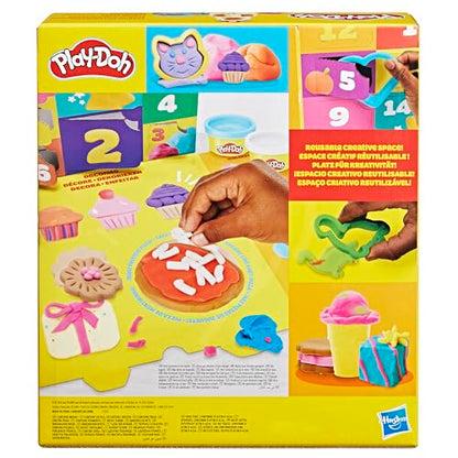Play-Doh Advent Calendar for Kids 3+, 14 Days to Birthday, Vacation, Party, Back to School, & More, Surprise Arts & Crafts Activities, 26 Accessories & 17 Colors (Amazon Exclusive)