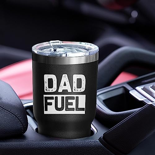 Dad Gifts for Men DAD FUEL Tumbler 30 Oz Stainless Steel Insulated Cup Tumbler Coffee Mug with Lid and Straw Mens Father's Day, Christmas and Birthday Gifts Idea - color: DAD-Fuel-01