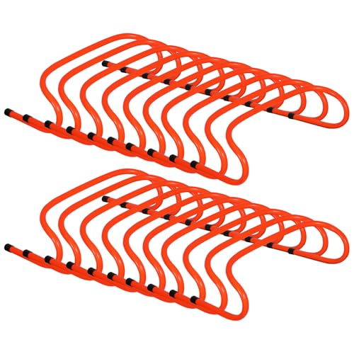 20 PCS Agility Hurdles, 6" 9" 12.6" Speed Training Equipment for Kids & Athletes, Plyometric Hurdles for Soccer, Football, Basketball, Baseball, Indoor Outdoor Sports