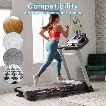 Non-Slip Treadmill Mat Pads, 4x4 Inch High Density Silicone Exercise Equipment Mat - Double-Sided Anti Vibration Pad for Treadmill, Walking Pad, Exercise Bike, Floor Protection - size: 4 PCS
