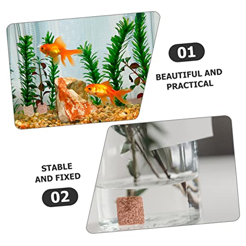 12Pcs Pottery Fixed Rings for Aquarium Plants Durable Lightweight Water Plant Holder for Fish Tank Decoration for Aquatic Plant Fixing and Fish Shelter