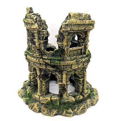 M2cbridge Antique Roman Column Ruins European Castle Aquarium Decorations Fish Tank Hideout Rocks (Roman Column Round) - color: Roman Column Round