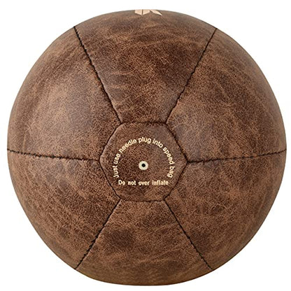 FISTRAGE Speed Ball Boxing Bag Leather MMA Muay Thai Training Punching Dodge Striking Kit with Free Hanging Swivel Workout Speedball Kicking Platform Equipment (Beige)