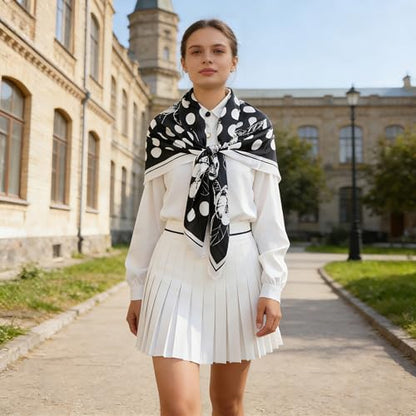 43" Large Square Scarf Fashion Scarves Hair Wrapping Scarfs Night Sleeping Headscarf for Women B07 - color: B0711