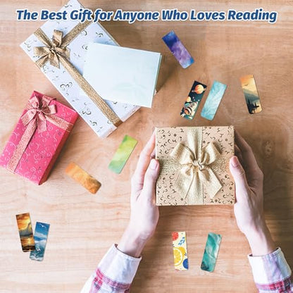48 Pieces Magnetic Bookmarks Magnet Page Markers – Cute Magnet Bookmark Clips with Storage Boxes – Bookmarks for Reading Women & Men – Christmas Gifts & Teacher Gifts - size: 48, style: Unique Style
