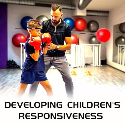 Boxing Reflex Ball Set– 3 Boxing Balls with Varying Weights, Headband, Great Boxing Equipment Gift for Reflex, Timing, Accuracy, Focus and Hand-Eye Coordination, Boxing Training for Adults and Kids