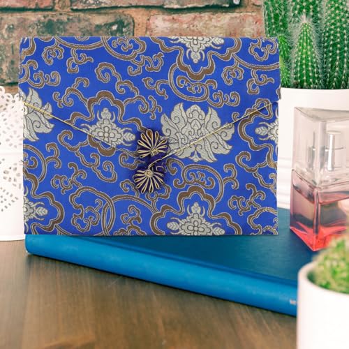 HOUDERCO Rectangular Book Bag Brocade Jewelry Storage Bible Pouch Quran Organizer Vintage Style