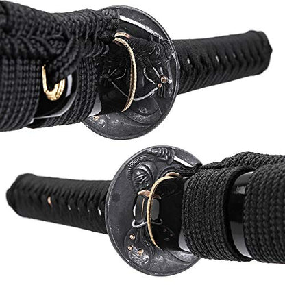 siwode Katana Handmade Full Tang Sharp, Alloy Tsuba Japanese Samurai Sword High Carbon Steel 1060,T10 1095, 40-Inch - color: Xingxiazhanyi