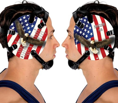 Wrestling Headgear with Ear Protection & Chin Cup Adjustable Lightweight Head Guard for Competition & Practice – Durable Protective Wrestling Ear Guard for Youth & Adult Athletes - color: Isaiah 40