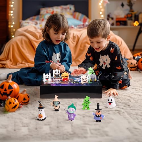 Nightmare Be Christmas Advent Calendar,Halloween Advent Calendar 2026,with 24 Collectible for Kids Adult Boys Girls,Halloween Calendar Countdown Box Halloween Gifts - color: black