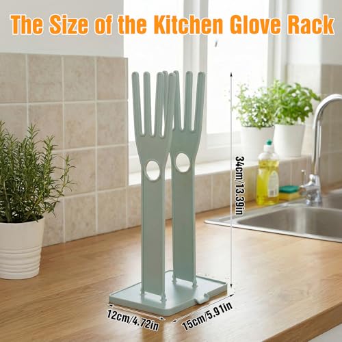 JJUNW 1 Pc Kitchen Gloves Holder, Dish Glove Holder Reusable Plastic Glove Drying Rack, Rubber Glover Drying Dryer Rack For Dish Gloves Rags Sponge Food Bag Organizer