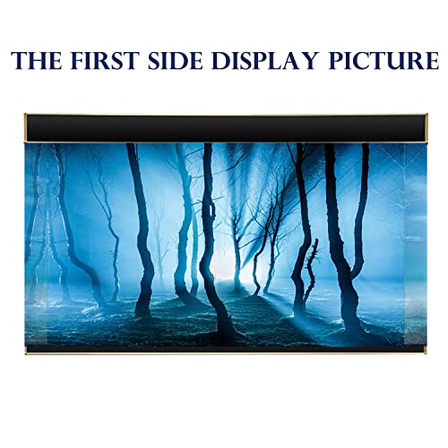 ELEBOX Fish Backgrounds Paper Double Sides 3D Stone & Trees Aquarium Background Picture 23" x 71" Fish Tank Background - color: N, size: H:23.4"x L:71.7"