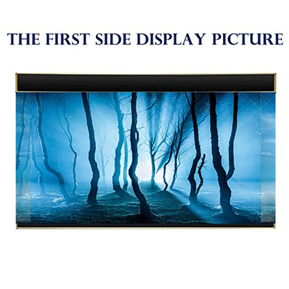ELEBOX Fish Backgrounds Paper Double Sides 3D Stone & Trees Aquarium Background Picture 16" x 40" Fish Tank Background - color: N, size: H:15.7"x L:40.2"