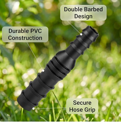 5 Pack 3/4 Inch x 1/2 Inch PVC Reducing Couplings | Schedule 40 Barbed Insert Adapters | Black Hose Connectors - size: 3/4"x1/2" Insert-5pcs, style: Coupling