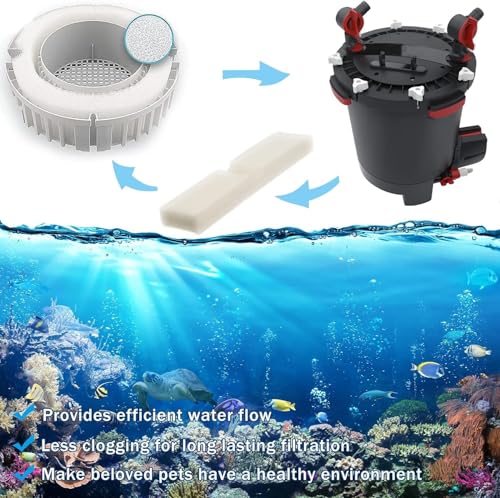 Podoy Fx4 FX5 FX6 Foam Filter Pads Replacement Compatible with Fluval Canister Filter (30 PCS) - size: 30 Packs