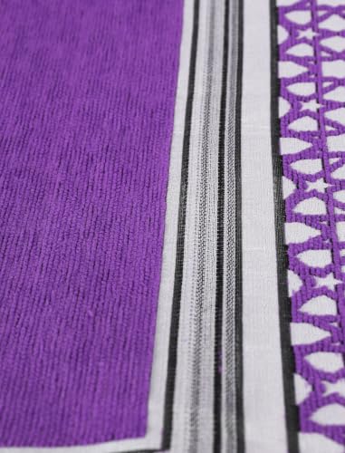 Islamic Prayer Rug Elegant Masjid Pattern Thin Mat Muslim Portable Blanket Ramadan Eid Gift Rug Turkish Prayer Carpet - Purple 1pc - color: 1pc Purplec