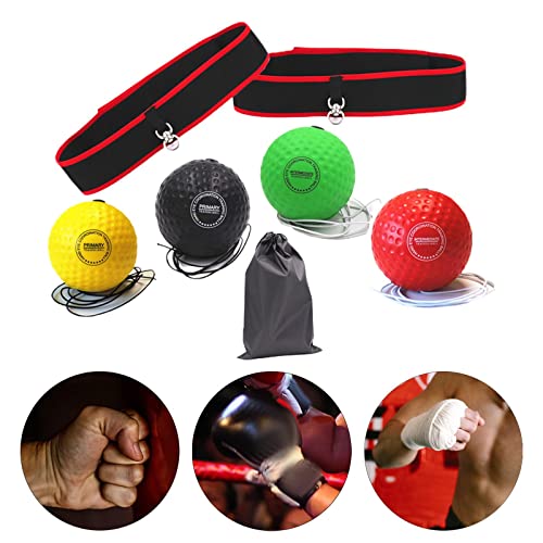 2Pack Boxing Reflex Balls, Boxing Ball Headband Set,Reflex Punching Ball Boxing Equipment Improve Speed and Hand-Eye Coordination for Men, Kids Boxing Equipment