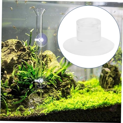 Garneck 50pcs Cups for Aquarium Fish Feeder Tank Holders Fish Bowl Fixation for Secure Feeding Tanks - size: 3.00X3.00X1.50CM
