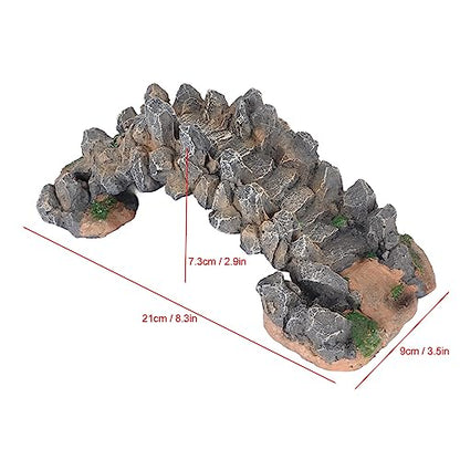 plplaaoo Aquarium Arch Bridge Resin Craft Safe Simulation Fish Tank Ornament for Landscaping Aquariums Fish Tanks Fountains 21x9x7.3cm