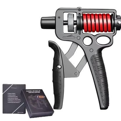 Adjustable 10–400 lb Grip Strength Trainer (Premium Adjustable Grip Strengthener for Forearm Training) Alloy Frame, Titanium-Plated Steel, TPR Non-Slip Handles | Color Black