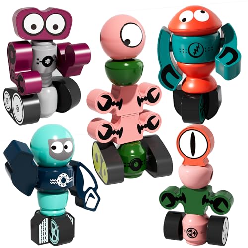 TEMI Magnets Robot Toy for 3 4 5 6 7 Year Old Boys - style: Planet Robots