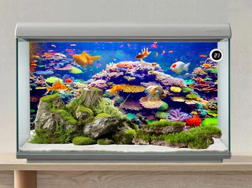 30X18 Inch Underwater World Aquarium Backdrop - Vibrant Coral Reef Tropical Fish Tank Background Vinyl Ocean Theme Decor - size: 30X18in