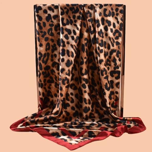 Head Scarf Hair Neck Scarves for Women Purse Bag Scarfs for Handbag Silky Satin Square Headscarf Fashion Hair Bandanas - color: Red