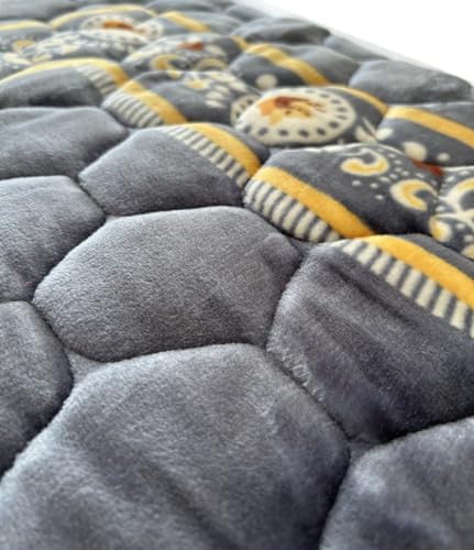Prayer Rug Muslim Mat Islamic - Padded Very Thick Prayer Rug Sajadah for Men Women with Islam Prayer Beads for Eid Travel Ramadan, Soft and Luxury (Grey) - color: Grey