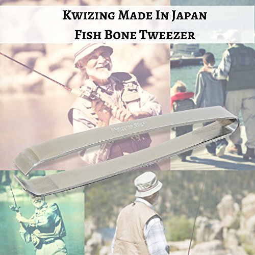 Made In Japan Fish Bone Tweezers (2-pack) - Non-Slip, Precision Grip - Debone Salmon, Bass, Catfish - Stainless Steel Handmade Japanese Craftsmanship (4 3/4") - size: 4 3/4" - 2 pack