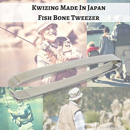 Made In Japan Fish Bone Tweezers (2-pack) - Non-Slip, Precision Grip - Debone Salmon, Bass, Catfish - Stainless Steel Handmade Japanese Craftsmanship (4 3/4") - size: 4 3/4" - 2 pack