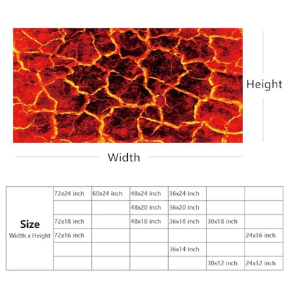 YongFoto Reptile Terrarium Background 36x18 inch Reptile Tank Background Heat Red Cracked Volcanic Eruption Lava Burning Ground Background Bearded Dragon Habitat Fish Tank Aquarium Background Backdrop - size: 36x18in/90x45cm