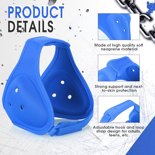 Jerify 3 Pcs Wrestling Headgear for Kids Youth Soft Grappling Headgear Wrestling Adjustable Ear Guard Protective(Blue) - color: Blue