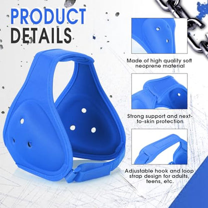 Jerify 3 Pcs Wrestling Headgear for Kids Youth Soft Grappling Headgear Wrestling Adjustable Ear Guard Protective(Blue) - color: Blue