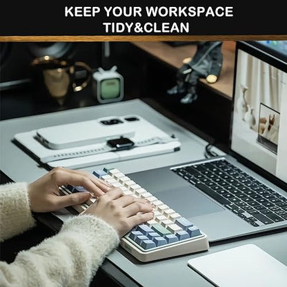16x32 inch Clear PVC Office Writing Desk Pad Blotter Mat Vinyl for Office Home Table Desk Protector Vinyl Laptop Computer Desktop Keyboard Pads Wipeable Non-Slip Waterproof Desk Mat with Mouse Pad - size: 16X32 inch