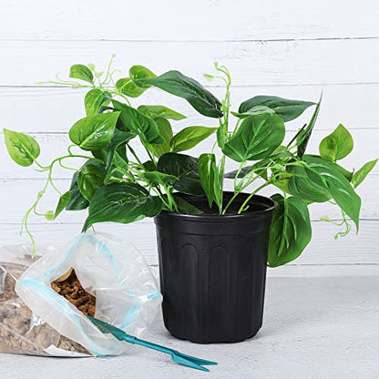 100-Pack 1 Gallon Flexible Plant Nursery Pots,Thickened Soft Plastic Seedling Pots,Seed Starting Pot Flower Plant Container for Succulents，Seedlings - size: 1Gallon, style: 100P