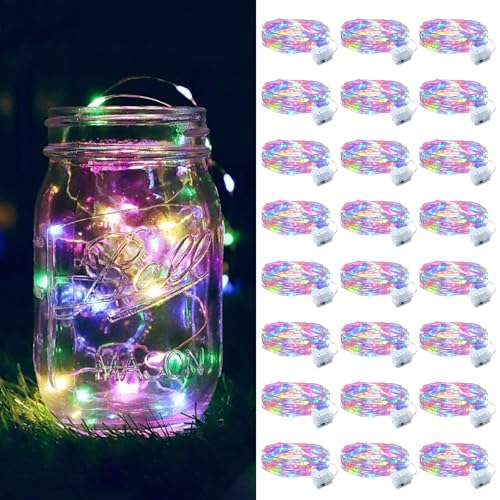ZGWJ 24 Pack Multicolor Fairy Lights, Mini String Lights - color: Multicolor, size: 24P