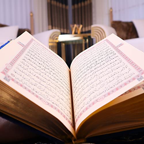 IEF Personalized Prayer Rug Quran Prayer Beads Islamic Gift Set, Ramadan Eid Wedding Birthday Mother's Day Father's Day Anniversary Day Gifts - color: Navy Blue