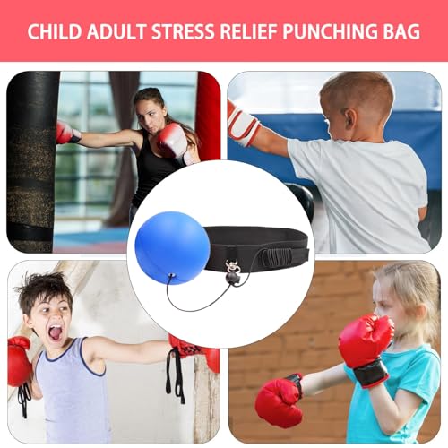 Head Boxing Ball - Boxing Headband Reflex Ball | Training Accessories, Interactive Boxball Integration Set, Practice Fitness Set for Adults Kids