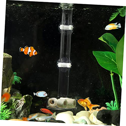 Shrimp, Acrylic Assembled Shrimp Feeder Tube Tray Integrated Feeder Kit for Fish Tank Aquarium Shrimp, 22x2x2cm